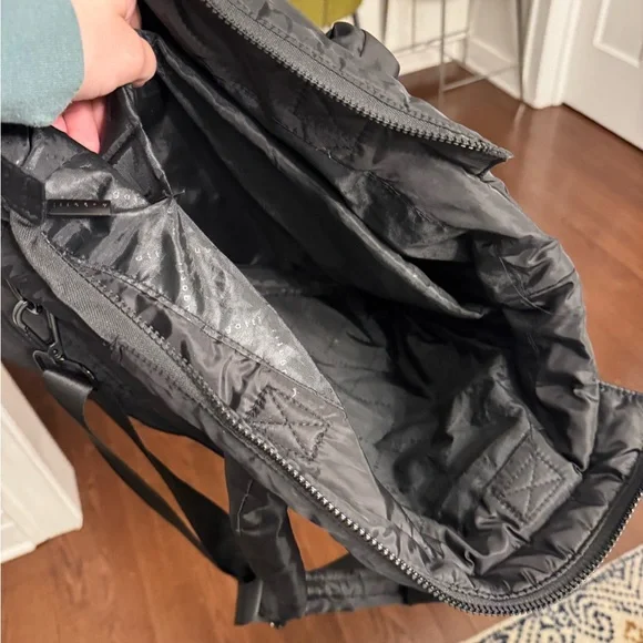 BUGATTI Black Quilted Tote Bag